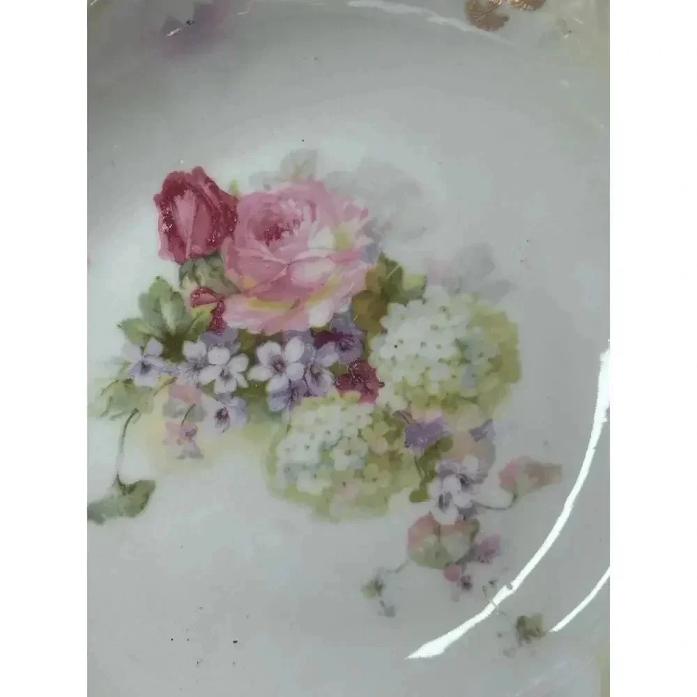Bavaria Hand Painted Floral Transfer Berry Bowl